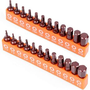 Amartisan 18-Piece T-Handle allen wrench set, Metric(1.5mm-10mm) and SAE(1/16"-3/8"), Long Arm Ball End Hex Key Wrench Set