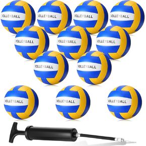 Jerify 12 Pcs Volleyball Official Size 5 Waterproof Soft Volleyball Kit Beach Volleyball Pool Volley Balls for Beginner Teenager Adult Indoor Outdoor Beach Training Equipment