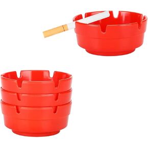 Perfect Stix 4" Red Ashtrays- Pack of 3ct