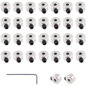 Plane Landing Gear Wheel Stop 0.08"/2.1mm Wheel Collar for RC Airplane Model Aircraft(30-Pack)