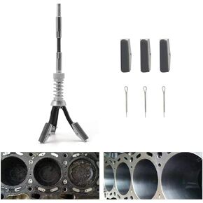 Engine Cylinder Hone Adjustable Deglaze Set for Grinding Holes from 3/4" to 2 1/2" ID with 3 Pieces 220 Grit Stones