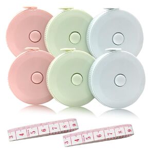 Mini Retractable Tape Measure(3 Packs) + Soft Fabric Sewing Ruler(1 Pieces), Flexible, Pocket Size, Dual Sided, 150CM Tailor Measuring Tapes for Body Measurement Weight Loss Cloth Knitting Craft