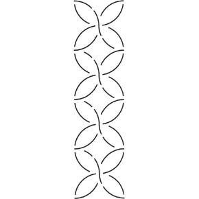 Pumpkin Seed Border Quilt Stencil, 2-1/2"