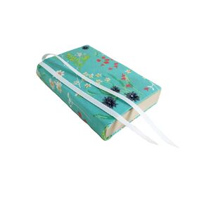 4 Inch Mass Market Book Cover 4 x 6 in BLOSSOM PATCH Blue Fabric Stretch Book Cover for Soft Cover Books, Small Book Cover for Paperback Book Cover for Hardcover (Adults)