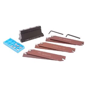 HHIP 3900-5361 0.75 x 1.02" Indexable Cut-Off Tool Kit (16 Piece Set)