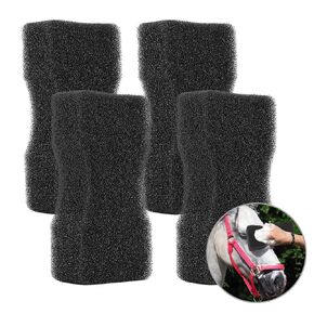 4 PCS Horse Groomer Sponge Scrubber, Horse Massager Tool, Horse Grooming Kit, Sponge Brush Kit for Horse Cleaning, Washing, Bathing