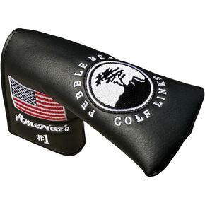 Putter Cover Black Golf Blade Putter Head Cover Golf Headcovers Synthetic Leather Golf Club Covers for Putters