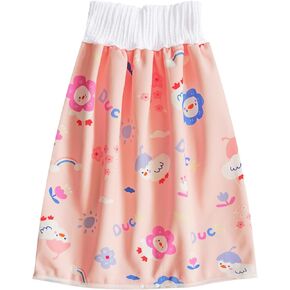 Waterproof Diaper Skirt for Baby Toddler Bed Wetting Training Diaper Shorts for Boys and Girls Night Time (Chick) - L