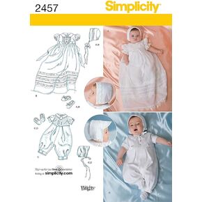 Simplicity Special Occasion Baby Clothing Sewing Pattern, Sizes XXS-M
