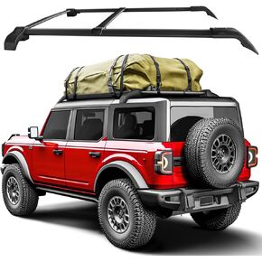 قضبان متقاطعة لحامل السقف متوافقة مع Ford Bronco 2021 2022 2023، قضبان متقاطعة على السطح مناسبة لملحقات Bronco ذات 4 أبواب، سطح صلب ذو 4 أبواب، سعة تحميل العارضة لحامل الأمتعة على الجليد لدراجة الكاياك in Kuwait