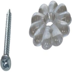 AP Products 012-RTWR100 White Rosettes with Screw, 6, White, Pack of 100