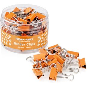 Small Binder Clips, 3/4 Inch (19mm) Binder Clips, 50 Pack Mini Binder Clips (White)
