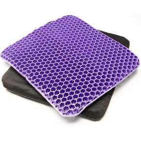 Bulletproof Gel Seat Cushion | Ultra Soft Large Cushion with Cooling Gel Pad & Padded Cover | Orthopedic Cushion for Pressure Relief and Sitting Sores | Seat Cushion for Seniors, Car & Office