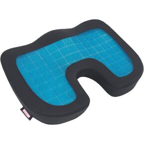 Motor Trend Cooling Car Lumbar Support Cushion - Made with Memory Foam for Maximum Coccyx Comfort & Back Tailbone Pain Relief, Ideal for Car and Office Chairs (MTCG-100)