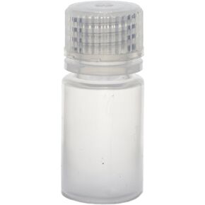 EISCO 15mL Rigid Plastic Reagent Bottle with Narrow Mouth (0.53" ID) and Screw Cap - Polypropylene