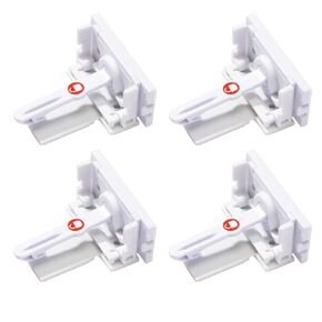 Safety 1st - Secure-to-Explore Adhesive Cabinet Locks Baby Proofing, Child Locks for Cabinets and Drawers (4 Locks), White