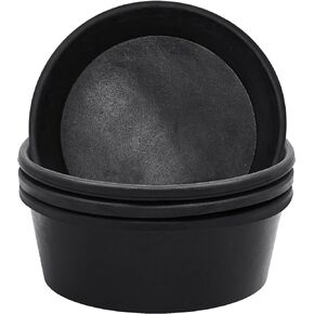 Sadnyy 4 Pcs Rubber Feeder Pan, 4 Quart Rubber Feed Pan Utility Horse Feed Bucket Rubber Dog Bowl Horse Feeder for Cats Dogs Goats Horses Chicken Dust Bath Container Animal Feeding, 10.6 x 4.1 Inch