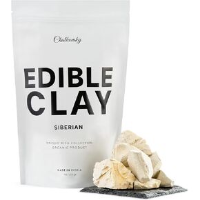 Chalkovsky Premium Edible Clay - Crispy Clay Chunks for Eating - Edible Chalk for Pica Cravings, Mukbang ASMR Content Creators - Ready-to-Eat Clay - Carefully Selected Edible Dirt Bites - 7 Oz (200gr)
