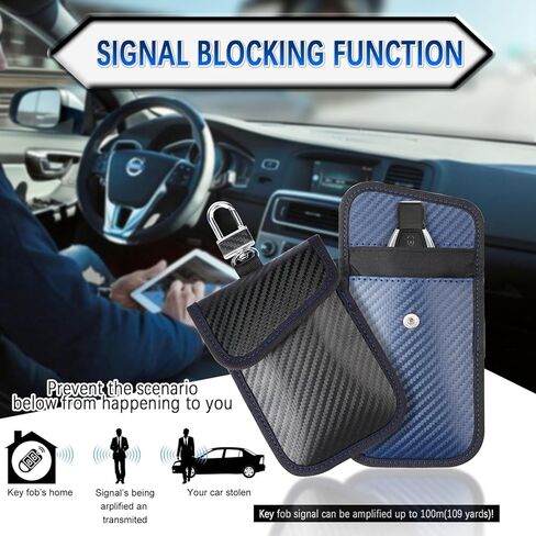 عبوتان من حقيبة فاراداي لمفتاح فوب، وواقي مفتاح فوب RFID، وحقيبة فاراداي للمفاتيح الذكية دائمًا على المفاتيح، والإلكترونيات الصغيرة، وأمان المركبات المضادة للسرقة، وحجب الإشارة in Kuwait