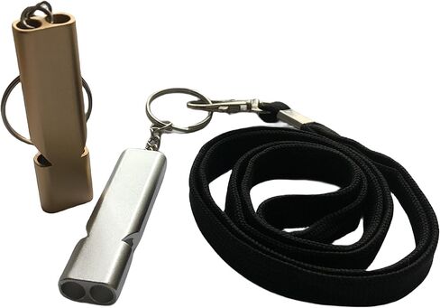 6 قطع من صفارات الإنقاذ الطارئة، مع سلسلة مفاتيح قصيرة للتنزه في الهواء الطلق، وركوب القوارب وصيد الأسماك، وإشارة إنقاذ الأطفال، صفارة نجاة ثلاثية الأنبوب مزدوجة in Kuwait