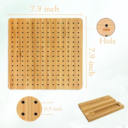 لوحة القطع لحياكة الكروشيه، لوحة القطع المربعة للجدة مع مجموعة حامل قابلة للتعديل و15 دبوسًا من الفولاذ المقاوم للصدأ، سجادات للحياكة، هدية للأم والجدة in Kuwait