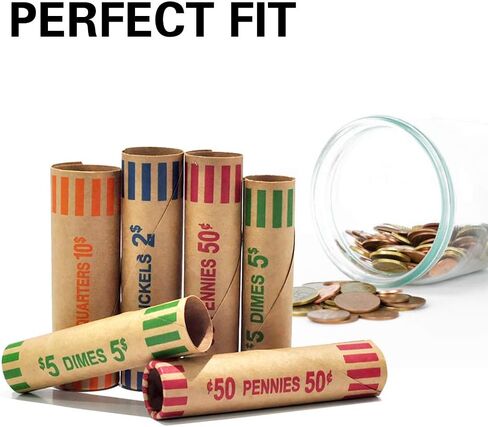 6400 قطعة متنوعة من لفات أغلفة العملات المعدنية شديدة التحمل - الأرباع والبنسات والنيكل والدايمات (إجمالي 6400 قطعة) in Kuwait