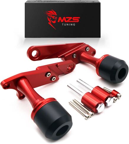 MZS إطار دراجة نارية المتزلجون، متوافق مع CBR500R CB500X 2019-2023 CNC الألومنيوم السقوط تحطم حامي الحرس لا قطع مجموعات المحرك الأحمر تحطم وسادة حامي الملحقات in Saudi Arabia