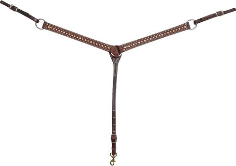 طوق صدر من الجلد الخشن من Martin Saddlery مقاس 1/2 بوصة مع نقاط زهرية in Saudi Arabia