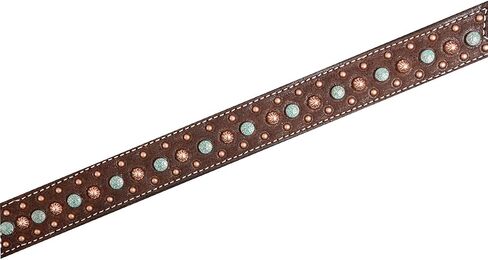 طوق صدر من الجلد الخشن من Martin Saddlery مقاس 1/2 بوصة مع نقاط زهرية in Saudi Arabia