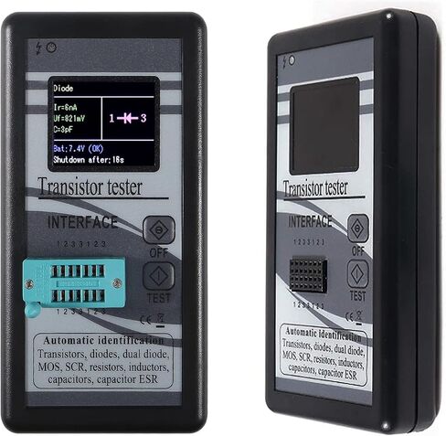 جهاز اختبار الترانزستور، جهاز اختبار مكثف الترانزستور Mosfet، Mega328 NPN PNP ترانزستور الصمام الثنائي المقاوم مغو السعة MOS SCR ESR متر كاشف المدقق التلقائي in Saudi Arabia
