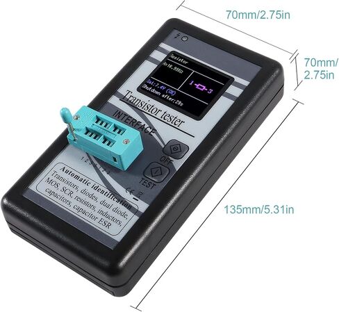 جهاز اختبار الترانزستور، جهاز اختبار مكثف الترانزستور Mosfet، Mega328 NPN PNP ترانزستور الصمام الثنائي المقاوم مغو السعة MOS SCR ESR متر كاشف المدقق التلقائي in Saudi Arabia