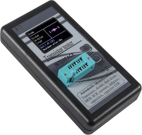 جهاز اختبار الترانزستور، جهاز اختبار مكثف الترانزستور Mosfet، Mega328 NPN PNP ترانزستور الصمام الثنائي المقاوم مغو السعة MOS SCR ESR متر كاشف المدقق التلقائي in Saudi Arabia