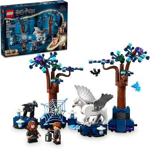 LEGO Harry Potter Forbidden Forest: Magical Creatures, Glow in The Dark Toy for Kids with Buckbeak and Thestral Fantasy Animal Figures, Harry Potter Gift Idea for Girls and Boys Ages 8 and Up, 76432 in Saudi Arabia