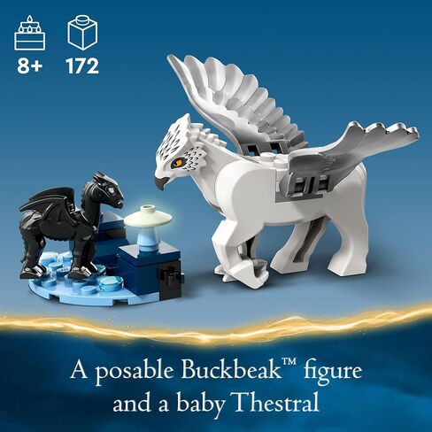 LEGO Harry Potter Forbidden Forest: Magical Creatures, Glow in The Dark Toy for Kids with Buckbeak and Thestral Fantasy Animal Figures, Harry Potter Gift Idea for Girls and Boys Ages 8 and Up, 76432 in Saudi Arabia