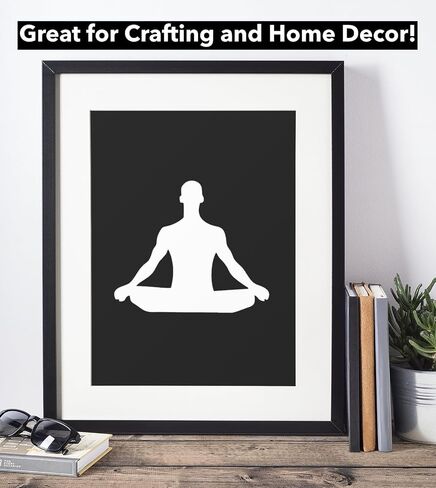 Namaste Meditate Person Vinyl Decal Sticker | Cars Trucks Vans Walls Laptops Cups | White | 5.5 inches | KCD1002 in Saudi Arabia