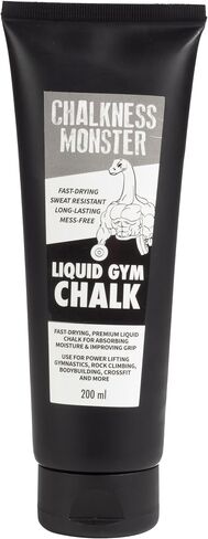 Liquid Gym Chalk - 200 mL and 50 mL Bonus Travel Bottle - Chalkness Monster Sport Hand Chalk - Premium, Sweat Resistant, Quick Dry Grip - Chalk For Gymnastics, Rock Climbing, Power Lifting And More in Saudi Arabia