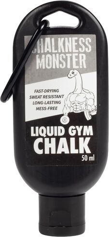Liquid Gym Chalk - 200 mL and 50 mL Bonus Travel Bottle - Chalkness Monster Sport Hand Chalk - Premium, Sweat Resistant, Quick Dry Grip - Chalk For Gymnastics, Rock Climbing, Power Lifting And More in Saudi Arabia