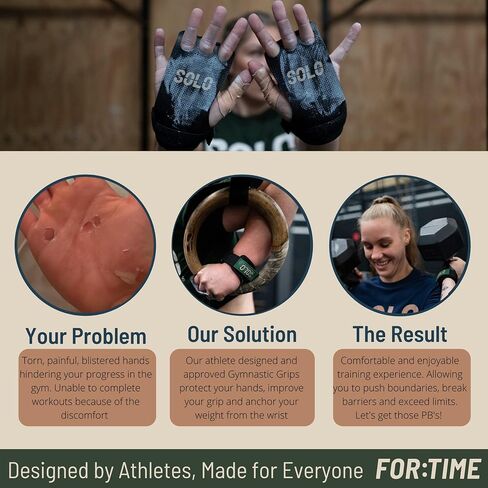 Gymnastics Grips for Cross Training - 3 Finger Hole - Gym Hand Grips for Pull ups and Gymnastic Training - Palm Protection Gymnastic Grips Perfect for Men and Women in Saudi Arabia