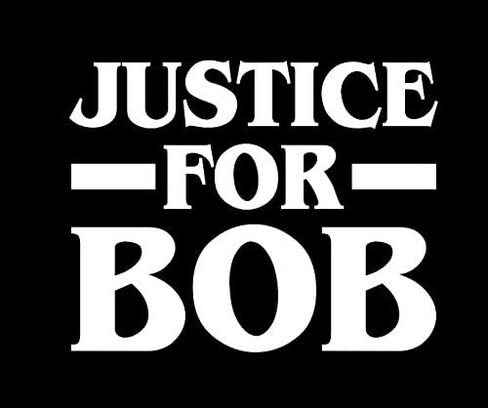 ملصق من الفينيل مطبوع عليه فيلم Justice for Bob Funny Stranger Things 2 | سيارات شاحنات فانس جدران كمبيوتر محمول | أبيض | 5.5 × 4.5 بوصة | LLI723 in Kuwait