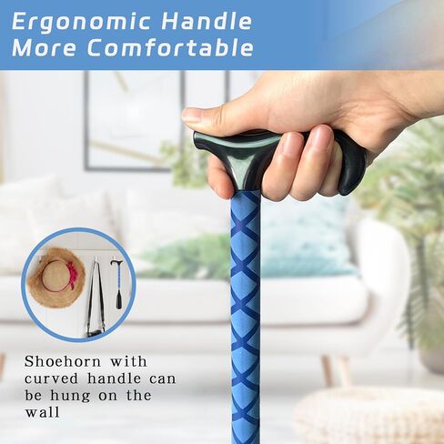 Portable Shoe Horn Long Handle, 13.78-34.5 Inch Telescopic Shoe Horn for Seniors, Men, Women and Kids, Adjustable Length Dressing Aid Stick Shoe Tongue, Lazy Shoe Helper for Boots and Shoes in Saudi Arabia
