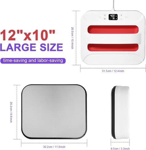 Heat Press Machine for T Shirts, 12" x 10" Portable Heat Press for T Shirts, Sublimation, Vinyl, Heat Transfer Projects in Saudi Arabia