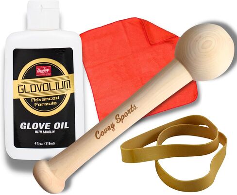 مجموعة قفازات البيسبول القابلة للكسر - تتضمن بلسم زيت قفازات البيسبول والكرة اللينة، ومطرقة القفازات، ولفائف تشكيل القفاز، وقطعة قماش للعناية بالقفازات لكسر وتنعيم وتشكيل القفازات in Kuwait