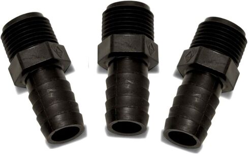 3/8" MPT x 1/2" Barb, Straight Coupler - RV Freshwater Tanks Fitting (3) in Saudi Arabia