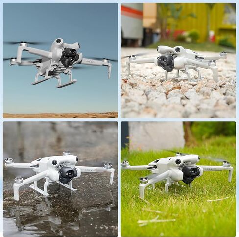 ملحقات معدات الهبوط Mini 4 Pro، مجموعة أدوات حماية حامل الساق القابلة للطي لطائرة DJI Mini 4 Pro RC بدون طيار - سهلة التخزين، لا حاجة للتفكيك in Kuwait