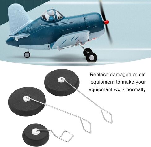 Rc Landing Gear, Rc Airplane Spare Parts Black Replacement Part With Wheel For Rc Airplane in Saudi Arabia