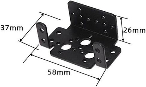 2 قطعة RC سيرفو جبل قوس الألومنيوم سيرفو صينية حامل مقعد ل معيار سيرفو Futaba S3003 RC قارب in Kuwait