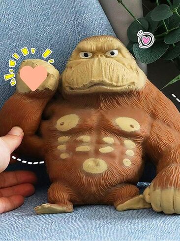 ألعاب فيدجيت، لعبة غوريلا الضغط المملوءة بالرمال المضحكة، ألعاب ضغط على شكل قرد من اللاتكس الناعم للبالغين والأطفال، لعبة مرنة قابلة للتمدد لتخفيف التوتر والقلق، هدايا مبتكرة لأعياد الميلاد والعطلات in Kuwait