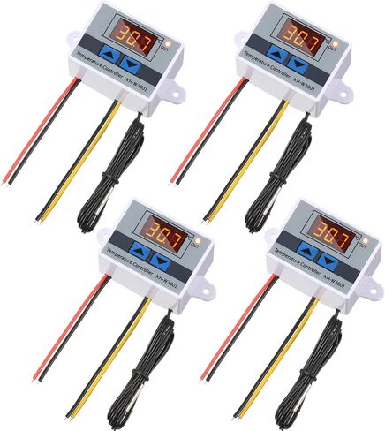 XH-W3001 Digital LED Temperature Controller Module Digital Thermostat Switch with Waterproof Probe Programmable Heating Cooling Electronic Thermostat Range from -50℃ to 110℃ (12V 10A 120W) (2 Pieces) in Saudi Arabia