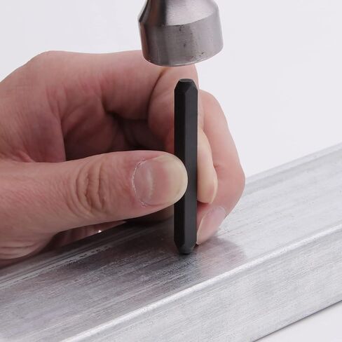 مجموعة طوابع الحروف والأرقام مقاس 5/16 بوصة (8 مم)، مجموعة طوابع معدنية من الفولاذ الكربوني مكونة من 36 قطعة، مجموعة تثقيب أبجدية رقمية مع علبة خشبية، للمعادن والمجوهرات والجلود والخشب in Kuwait