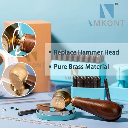 1/8inch 3mm Number and Letter Metal Stamp 63pcs with Metal Bench Block Metal Hammer Set A-Z & a-z &0-9 & Metal Bench Block (Silver) in Saudi Arabia